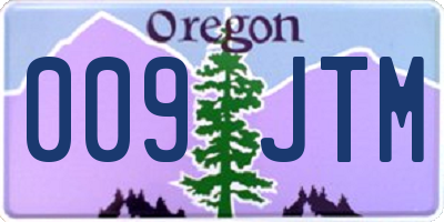 OR license plate 009JTM