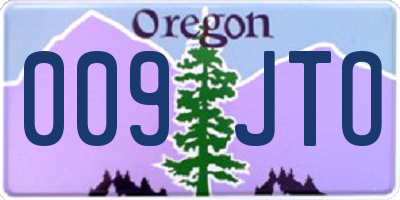 OR license plate 009JTO