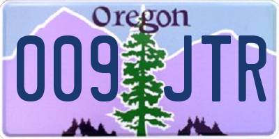 OR license plate 009JTR