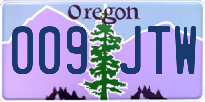 OR license plate 009JTW