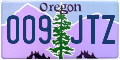 OR license plate 009JTZ