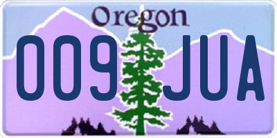 OR license plate 009JUA