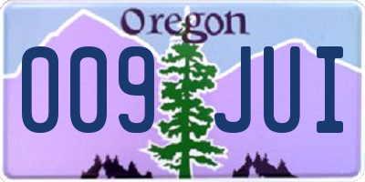 OR license plate 009JUI