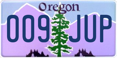OR license plate 009JUP