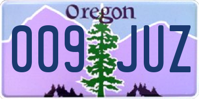 OR license plate 009JUZ