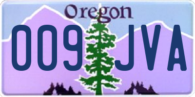OR license plate 009JVA
