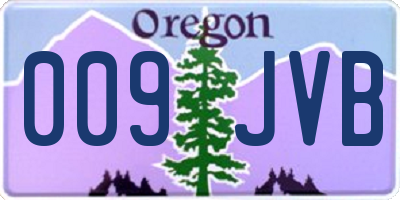 OR license plate 009JVB