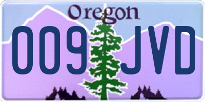 OR license plate 009JVD