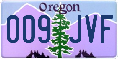 OR license plate 009JVF