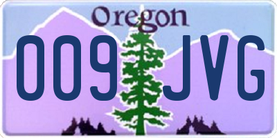 OR license plate 009JVG