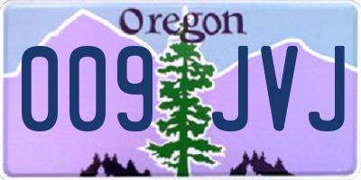 OR license plate 009JVJ