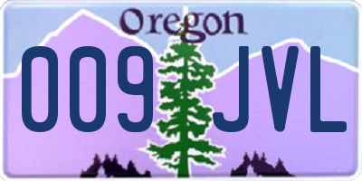 OR license plate 009JVL