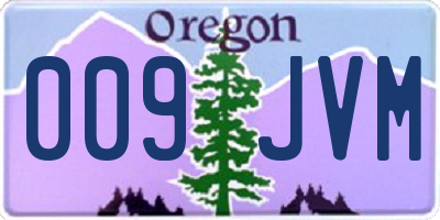 OR license plate 009JVM