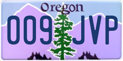 OR license plate 009JVP