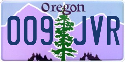 OR license plate 009JVR
