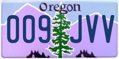 OR license plate 009JVV