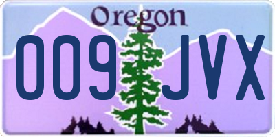 OR license plate 009JVX