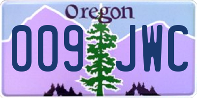 OR license plate 009JWC