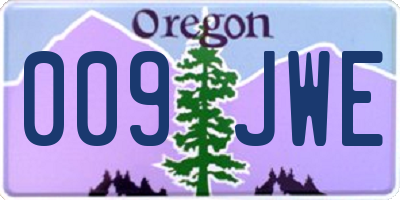 OR license plate 009JWE