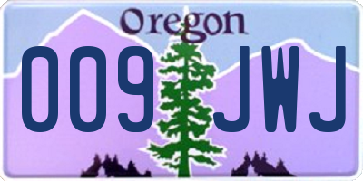 OR license plate 009JWJ