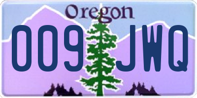 OR license plate 009JWQ