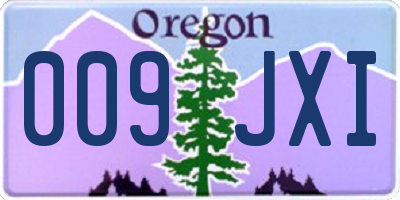 OR license plate 009JXI