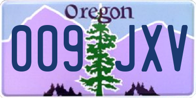 OR license plate 009JXV
