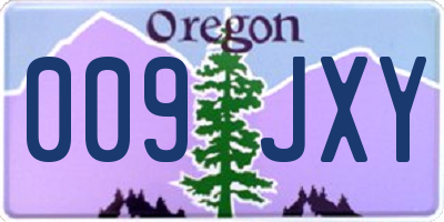 OR license plate 009JXY