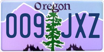 OR license plate 009JXZ