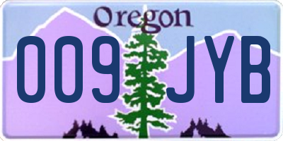 OR license plate 009JYB