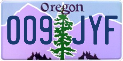 OR license plate 009JYF