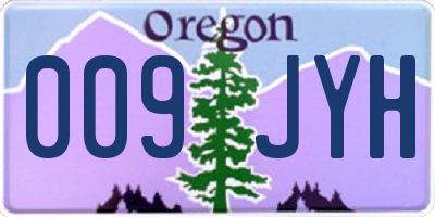 OR license plate 009JYH