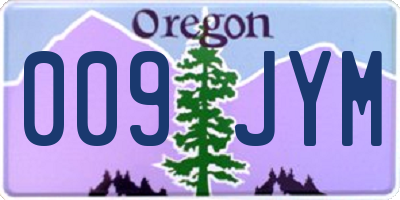 OR license plate 009JYM