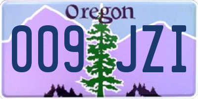 OR license plate 009JZI