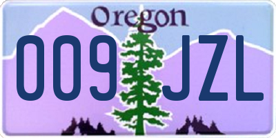 OR license plate 009JZL