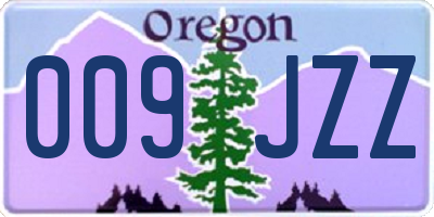 OR license plate 009JZZ