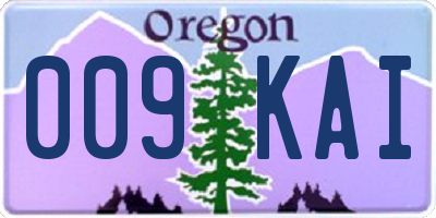 OR license plate 009KAI