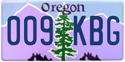 OR license plate 009KBG