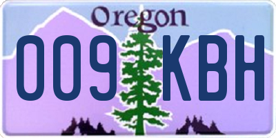 OR license plate 009KBH