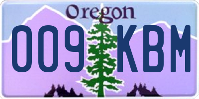 OR license plate 009KBM