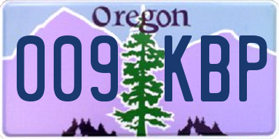 OR license plate 009KBP