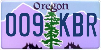 OR license plate 009KBR