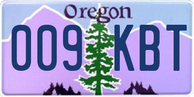 OR license plate 009KBT