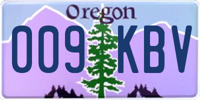 OR license plate 009KBV