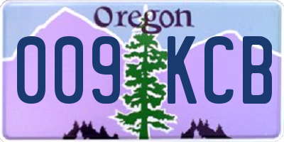 OR license plate 009KCB