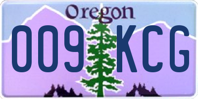 OR license plate 009KCG