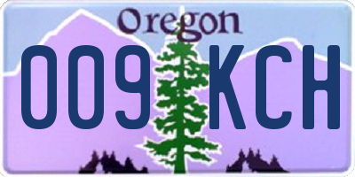 OR license plate 009KCH