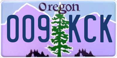 OR license plate 009KCK
