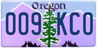 OR license plate 009KCO