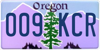OR license plate 009KCR